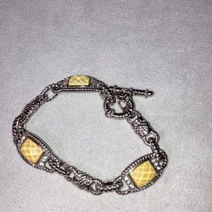 Yellow silver bracelet
